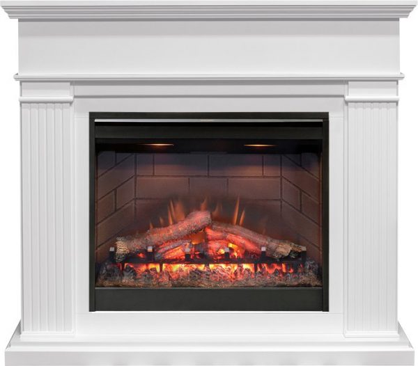 Деревянные каминокомплекты Dimplex Каминокомплект Adagio - Белый с очагом Symphony 26'' DF2608-INT