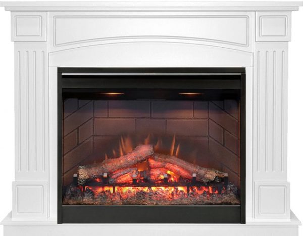 Деревянные каминокомплекты Dimplex Каминокомплект Boston - Белый с очагом Symphony 26'' DF2608-INT