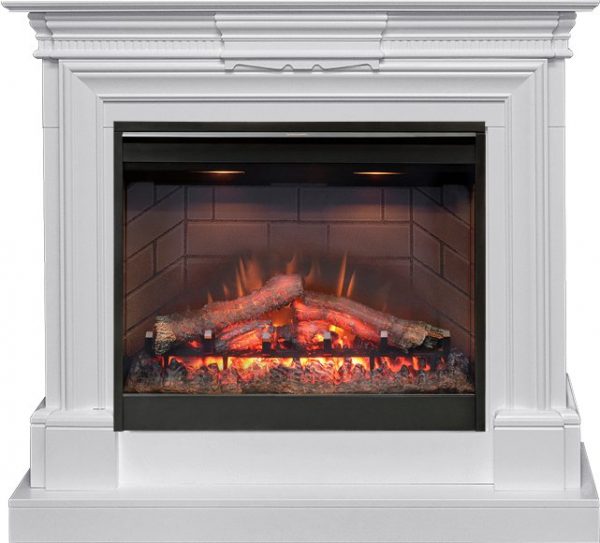 Деревянные каминокомплекты Dimplex Каминокомплект Chelsea - Белый с очагом Symphony 26'' DF2608-INT