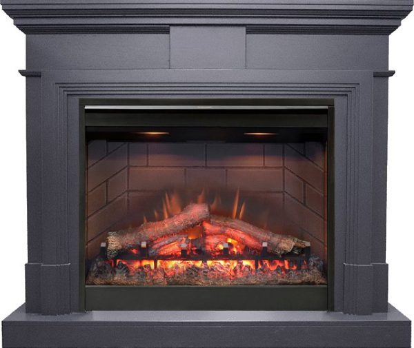 Деревянные каминокомплекты Dimplex Каминокомплект Coventry Graphite Grey - Серый графит с очагом Symphony 26'' DF2608-INT