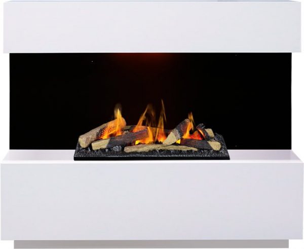 Деревянные каминокомплекты Dimplex Каминокомплект Kyoto - Белый с очагом Cassette 600 LNH-INT (с дровами)