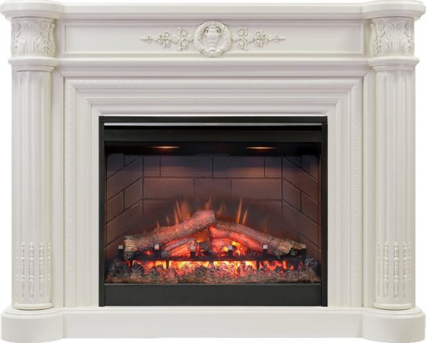 Деревянные каминокомплекты Dimplex Каминокомплект Manor - Белый дуб с очагом Symphony 26'' DF2608-INT