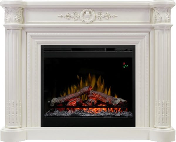 Деревянные каминокомплекты Dimplex Каминокомплект Manor - Белый дуб с очагом Symphony 26'' DF2624L-INT