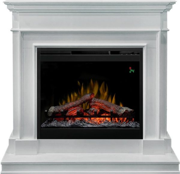 Деревянные каминокомплекты Dimplex Каминокомплект Newport - Белый с очагом Symphony 26'' DF2624L-INT