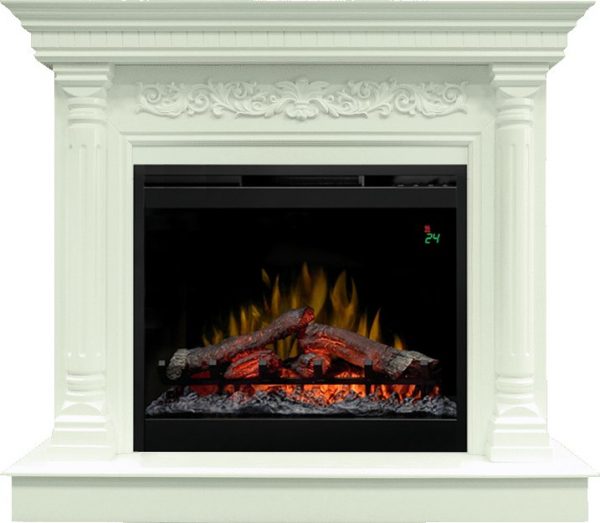 Деревянные каминокомплекты Dimplex Каминокомплект Sicilia - Белый дуб с очагом Symphony 26'' DF2624L-INT