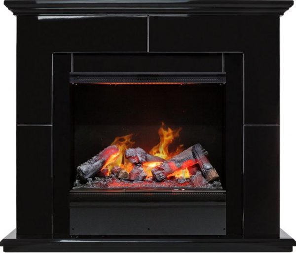 Деревянные каминокомплекты Dimplex Каминокомплект Suite Black - Черный лак с очагом Engine 56-600 LL
