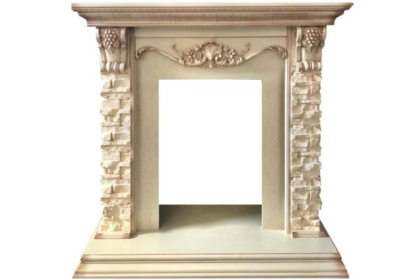 Каминокомплекты из камня Dimplex Каминокомплект Adriana - Cлоновая кость с очагом Cavendish — изображение 2