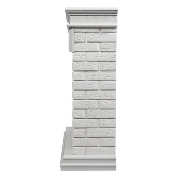 Каминокомплект: Очаг Electrolux EFP/P-3020LS N, портал Bricks 30 камень белый, белая эмаль — изображение 4