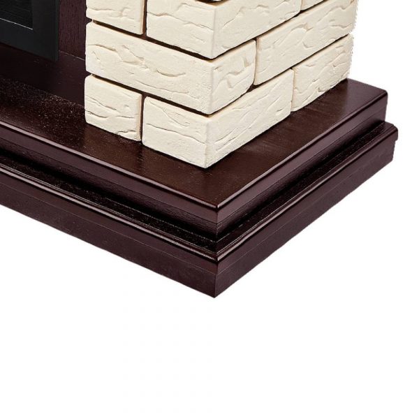 Каминокомплект: Очаг Electrolux EFP/P-3020LS N, портал Bricks 30 камень бежевый, шпон темный дуб — изображение 6