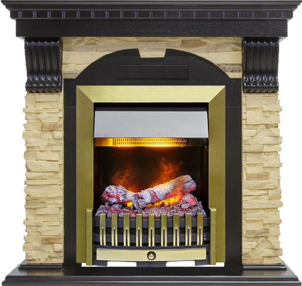 Каминокомплекты из камня Dimplex Каминокомплект Dublin - Венге / Сланец с очагом Danville Antique Brass FB2