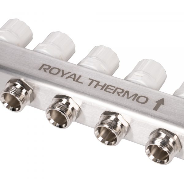 Коллектор Royal Thermo нерж. в сборе с расходомерами 1quot; ВР-3/4quot; НР с автомат. воздухоотвод-ми 5 вых. — изображение 7