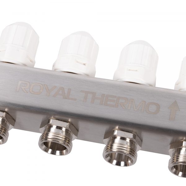 Коллектор Royal Thermo нерж. в сборе с расходомерами 1quot; ВР-3/4quot; НР с автомат. воздухоотвод-ми 7 вых. — изображение 7