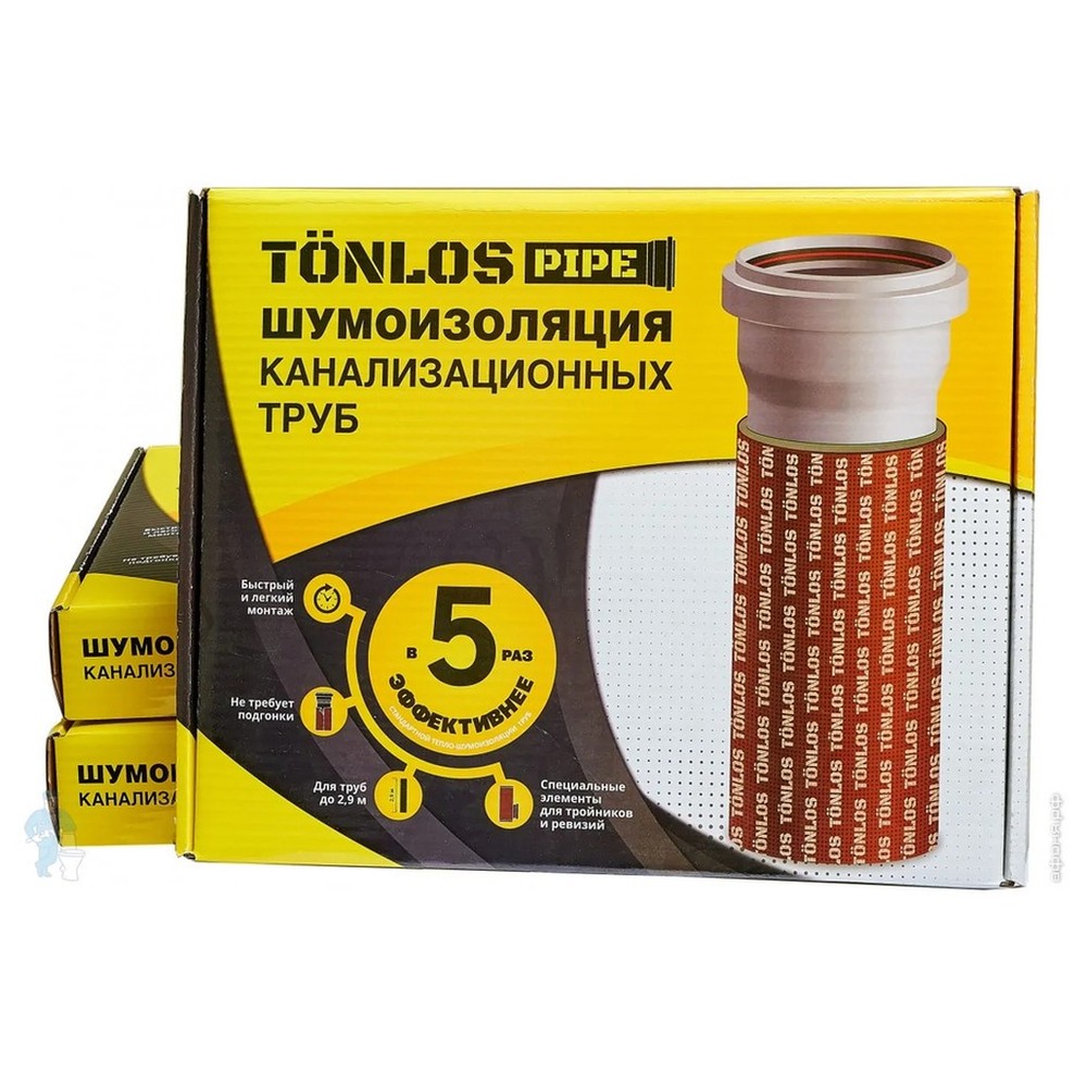 Комплект шумоизоляции TONLOS PIPE для канализационных труб D110мм