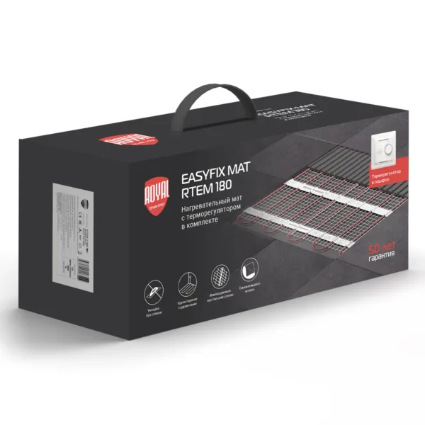Комплект теплого пола Royal Thermo EasyFix Mat RTEM 2-180-10 с терморегулятором Basic — изображение 3