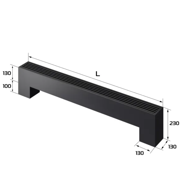 Конвектор напольный Royal Thermo STEP-130/130/1100-2-N-BL-LG-BL — изображение 2