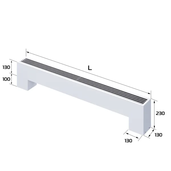 Конвектор напольный Royal Thermo STEP-130/130/1200-2-N-WT-LG-NA — изображение 2