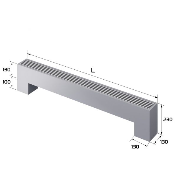 Конвектор напольный Royal Thermo STEP-130/130/1500-2-N-SS-LG-NA — изображение 2