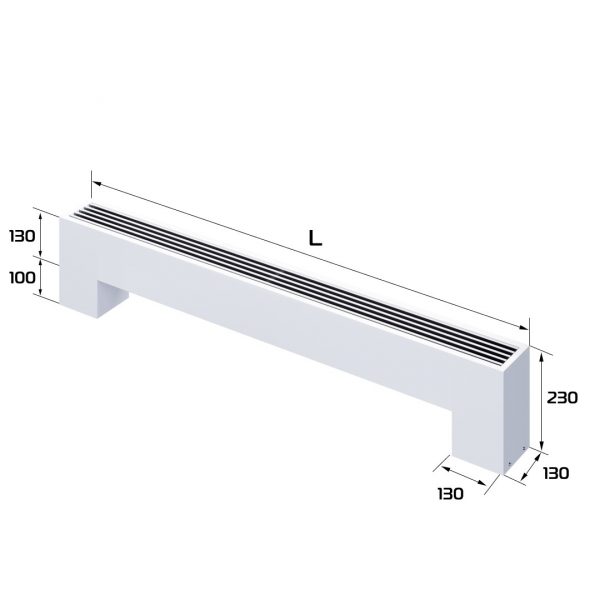 Конвектор напольный Royal Thermo STEP-130/130/1500-2-N-WT-LG-NA — изображение 2