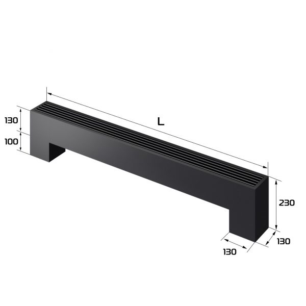 Конвектор напольный Royal Thermo STEP-130/130/1800-2-N-BL-LG-BL — изображение 2