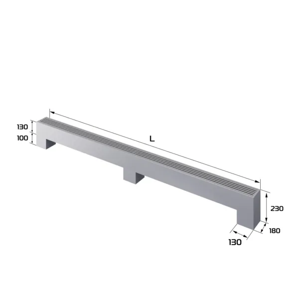 Конвектор напольный Royal Thermo STEP-130/130/2300-2-N-SS-LG-NA — изображение 2
