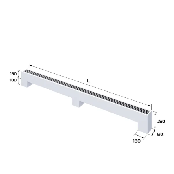 Конвектор напольный Royal Thermo STEP-130/130/2400-2-N-WT-LG-NA — изображение 2