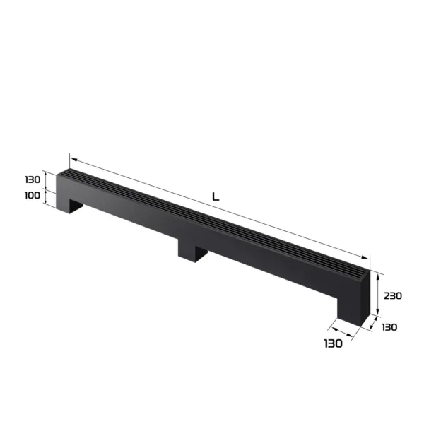 Конвектор напольный Royal Thermo STEP-130/130/2800-2-N-BL-LG-BL — изображение 2