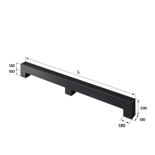 Конвектор напольный Royal Thermo STEP-130/130/2900-2-N-BL-LG-BL — изображение 2