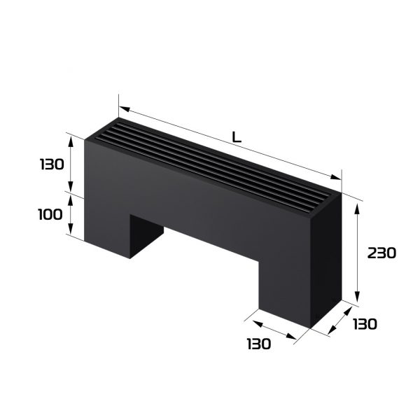 Конвектор напольный Royal Thermo STEP-130/130/500-2-N-BL-LG-BL — изображение 2