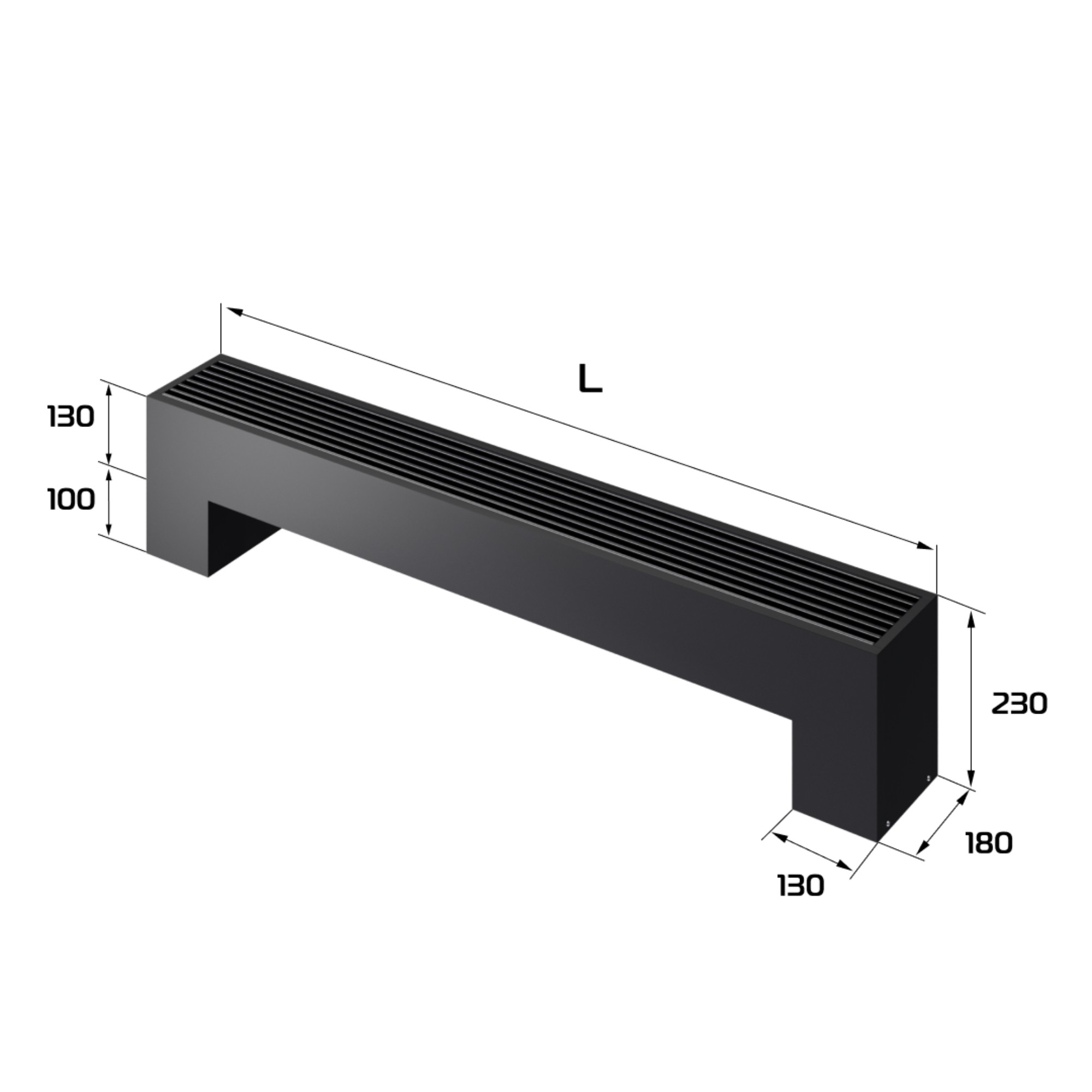Конвектор напольный Royal Thermo STEP-130/180/1100-2-N-BL-LG-BL — изображение 2