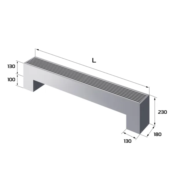 Конвектор напольный Royal Thermo STEP-130/180/1600-2-N-SS-LG-NA — изображение 2