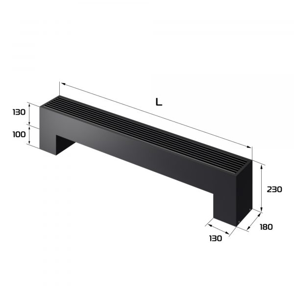 Конвектор напольный Royal Thermo STEP-130/180/1800-2-N-BL-LG-BL — изображение 2