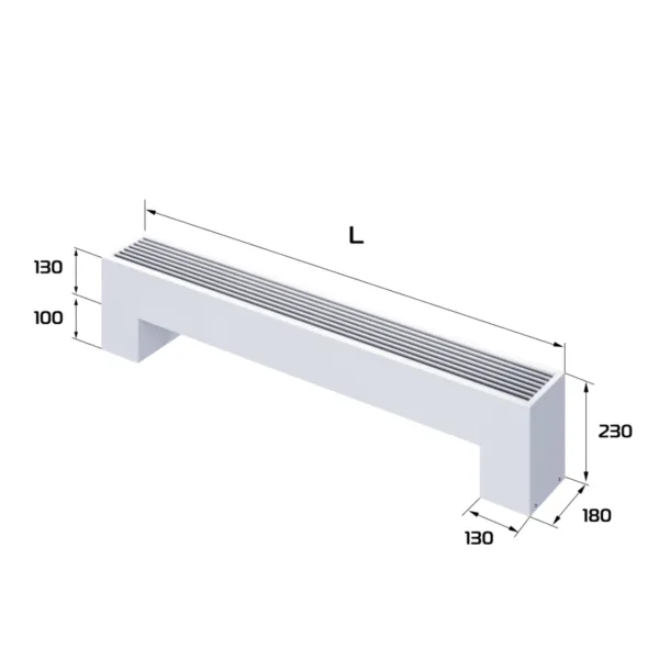 Конвектор напольный Royal Thermo STEP-130/180/1900-2-N-WT-LG-NA — изображение 2