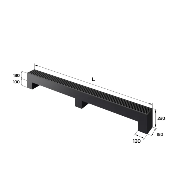Конвектор напольный Royal Thermo STEP-130/180/2000-2-N-BL-LG-BL — изображение 2