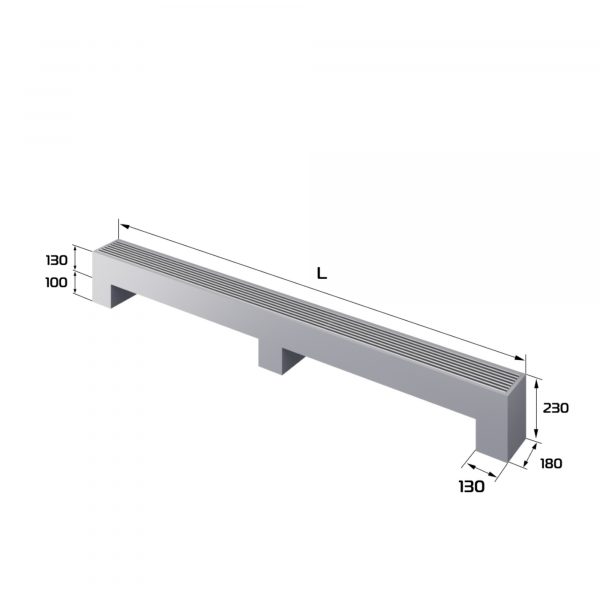 Конвектор напольный Royal Thermo STEP-130/180/2600-2-N-SS-LG-NA — изображение 2