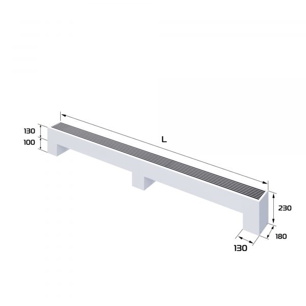 Конвектор напольный Royal Thermo STEP-130/180/2600-2-N-WT-LG-NA — изображение 2
