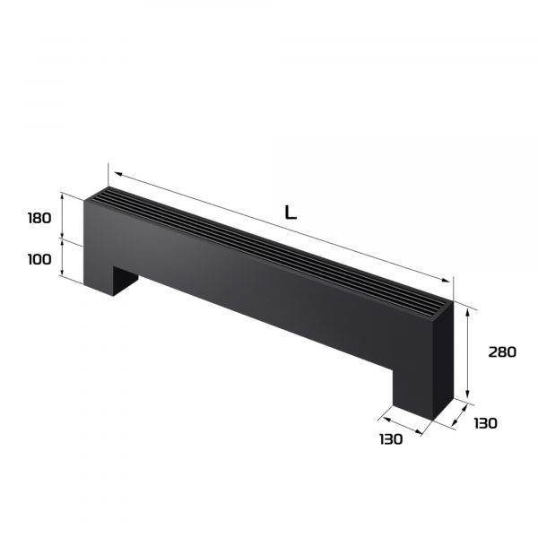 Конвектор напольный Royal Thermo STEP-180/130/1800-3-N-BL-LG-BL — изображение 2