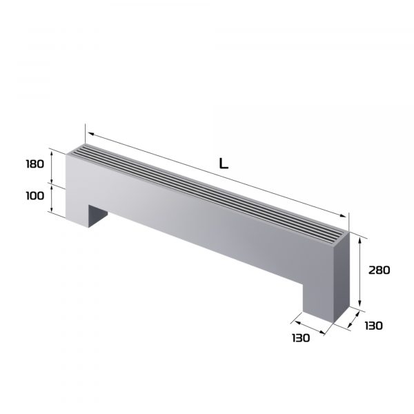 Конвектор напольный Royal Thermo STEP-180/130/1800-3-N-SS-LG-NA — изображение 2