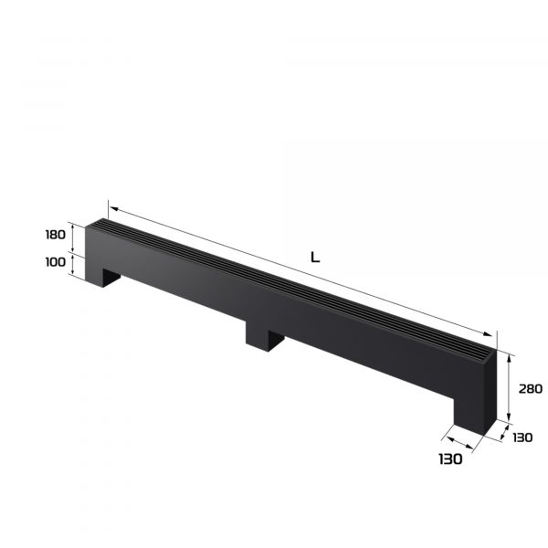 Конвектор напольный Royal Thermo STEP-180/130/2000-3-N-BL-LG-BL — изображение 2