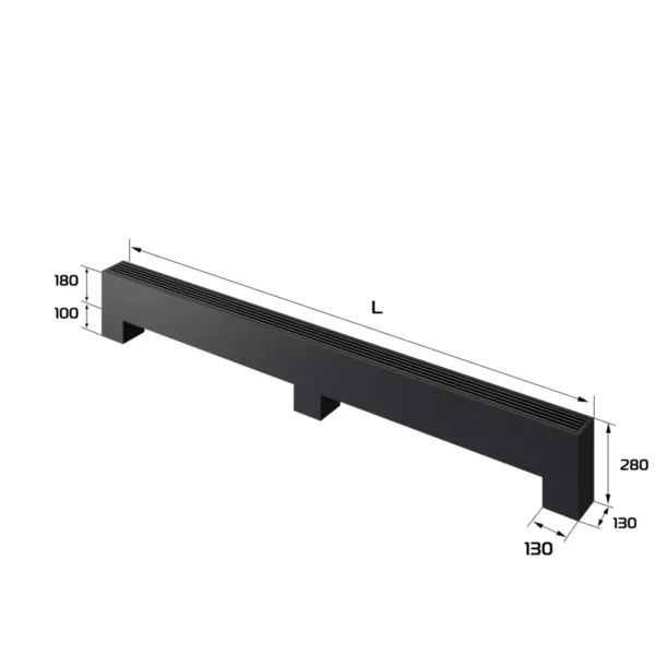 Конвектор напольный Royal Thermo STEP-180/130/2500-3-N-BL-LG-BL — изображение 2