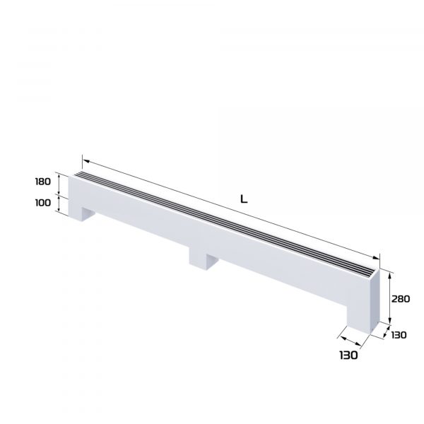 Конвектор напольный Royal Thermo STEP-180/130/2900-3-N-WT-LG-NA — изображение 2