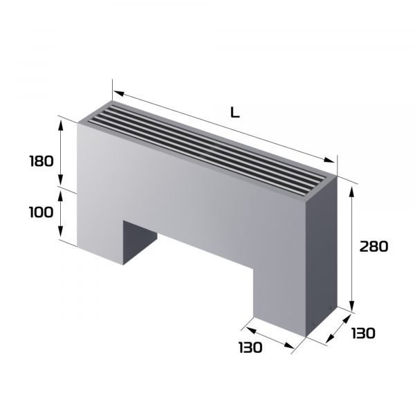 Конвектор напольный Royal Thermo STEP-180/130/600-3-N-SS-LG-NA — изображение 2