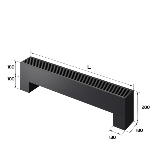 Конвектор напольный Royal Thermo STEP-180/180/1500-3-N-BL-LG-BL — изображение 2