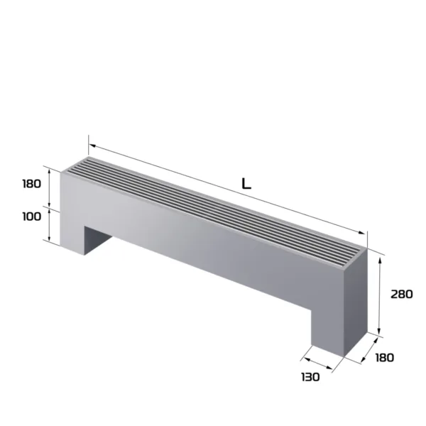 Конвектор напольный Royal Thermo STEP-180/180/1500-3-N-SS-LG-NA — изображение 2