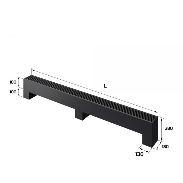 Конвектор напольный Royal Thermo STEP-180/180/2400-3-N-BL-LG-BL — изображение 2