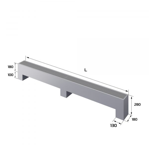 Конвектор напольный Royal Thermo STEP-180/180/2400-3-N-SS-LG-NA — изображение 2