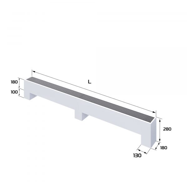 Конвектор напольный Royal Thermo STEP-180/180/2700-3-N-WT-LG-NA — изображение 2