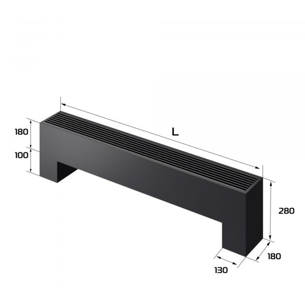 Конвектор напольный Royal Thermo STEP-180/180/800-3-N-BL-LG-BL — изображение 2