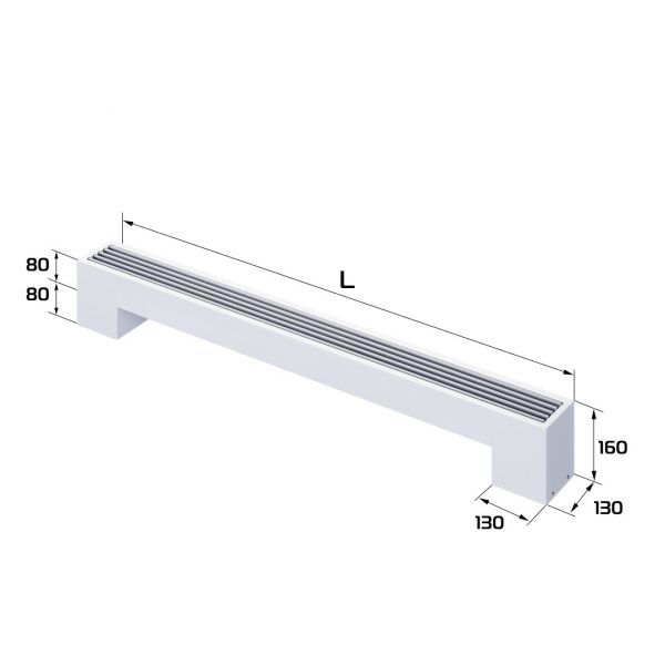 Конвектор напольный Royal Thermo STEP-80/130/1500-1-N-WT-LG-NA — изображение 2