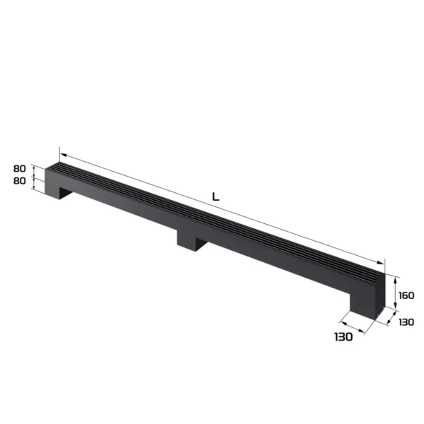 Конвектор напольный Royal Thermo STEP-80/130/2200-1-N-BL-LG-BL — изображение 2