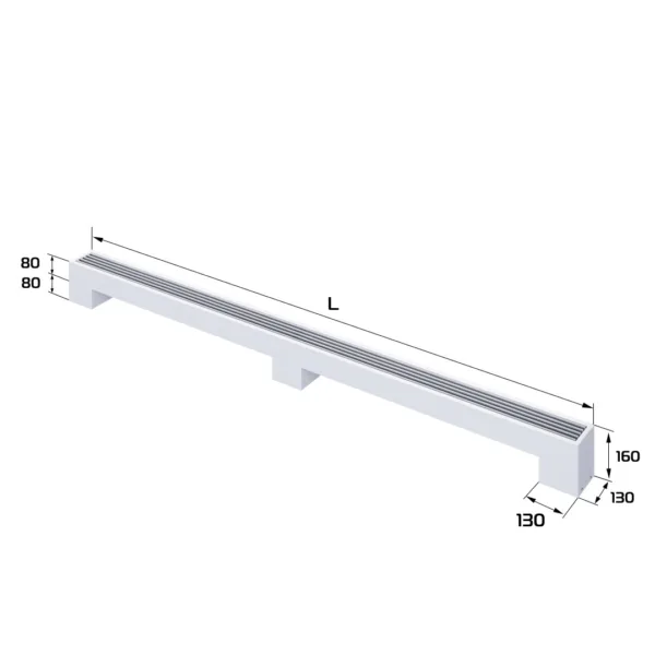 Конвектор напольный Royal Thermo STEP-80/130/2300-1-N-WT-LG-NA — изображение 2